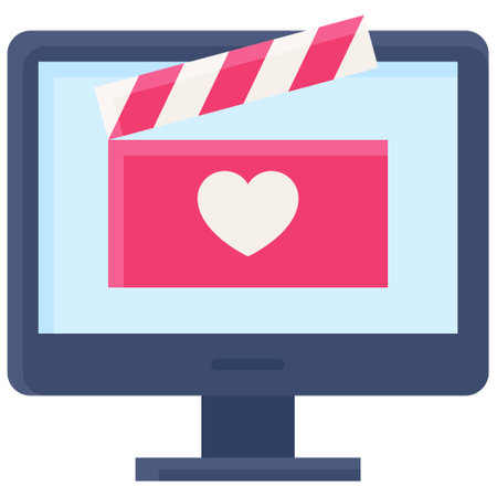 Romance movie icon, Valentines day related vector illustrationのイラスト素材