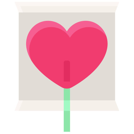 Heart lollipop icon, Love and heart vector illustrationのイラスト素材