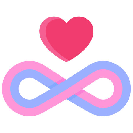 Endless love icon, Love and heart vector illustration