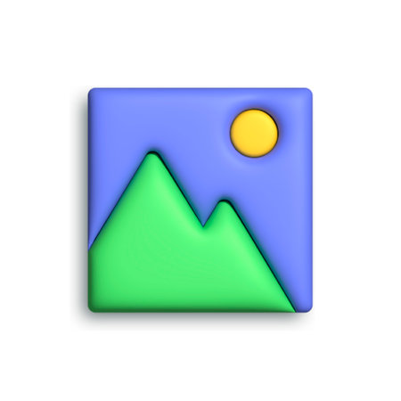 3d rendering image isolated on whitebackground use as icon for photo or imageの写真素材