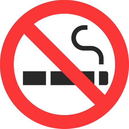 No smoking sign icon, Traffic sign related vector illustrationのイラスト素材