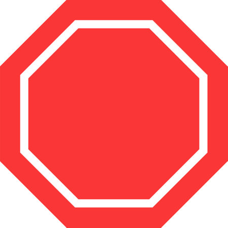 Blank octagon sign icon, Traffic sign related vector illustrationのイラスト素材
