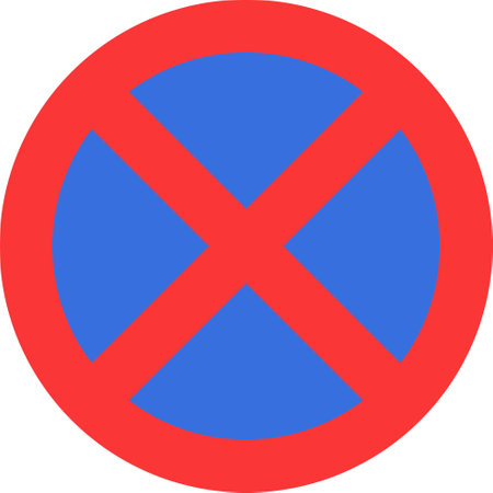 No stopping sign icon, Traffic sign related vector illustrationのイラスト素材