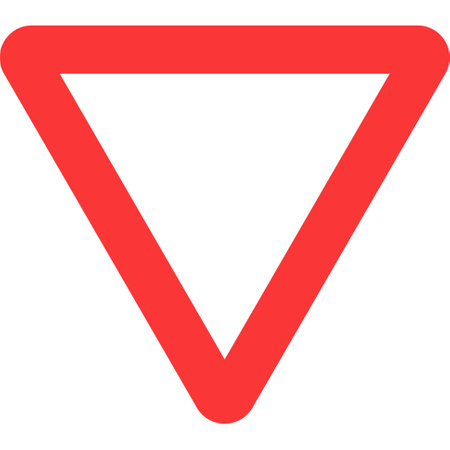 Blank triangle sign icon, Traffic sign related vector illustrationのイラスト素材