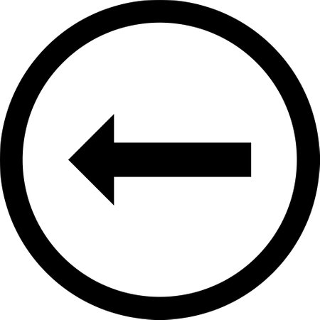 Arrow left sign icon, Traffic sign related vector illustrationのイラスト素材