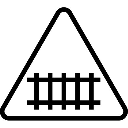 Railway sign icon, Traffic sign related vector illustrationのイラスト素材