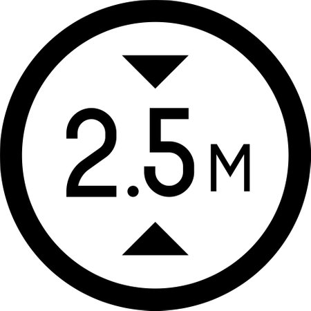 Height limit sign icon, Traffic sign related vector illustrationのイラスト素材