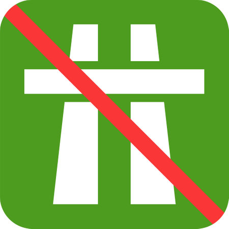 Highway end sign icon, Traffic sign related vector illustrationのイラスト素材