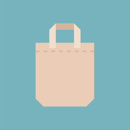 Cloth bag vector, International plastic bag free day relatedのイラスト素材