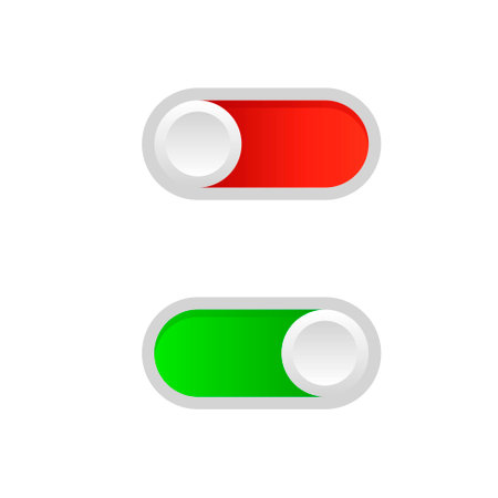Switch button or turn on turn off power vector illustrationのイラスト素材