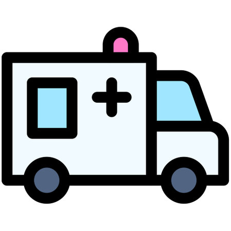 Ambulance icon, Marathon related vector illustrationのイラスト素材