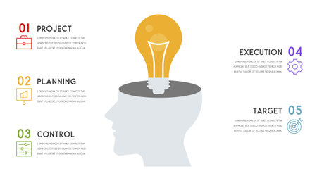 Template for presentation, diagram, graph and chartのイラスト素材