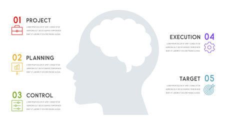 Template for presentation, diagram, graph and chartのイラスト素材