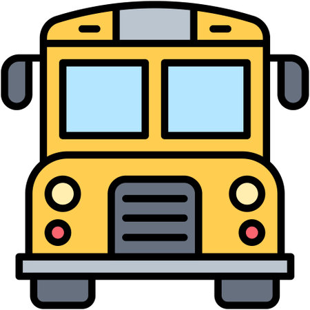 School bus icon, High school related vector