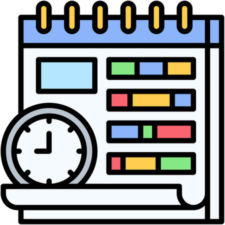 Schedule icon, High school related vectorのイラスト素材