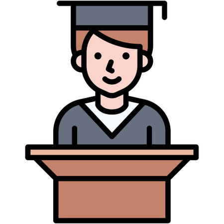 Speech icon, High school related vectorのイラスト素材