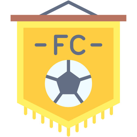 Sports club flag icon, High school related vectorのイラスト素材