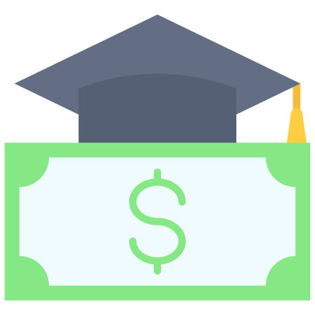 Tuition icon, High school related vectorのイラスト素材