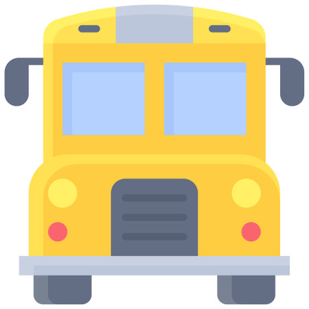 School bus icon, High school related vector