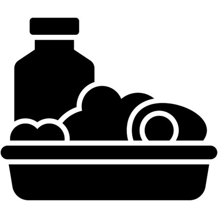 School meal icon, High school related vectorのイラスト素材