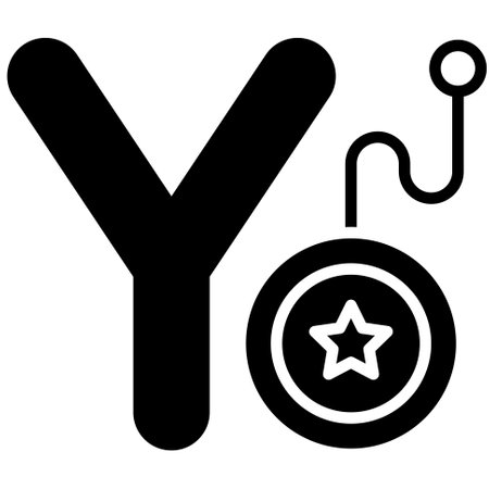 Letter Y alphabet with yoyo icon vector illustrationのイラスト素材