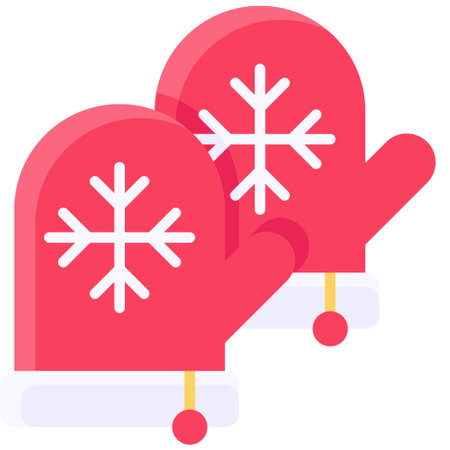 Mittens icon, a perfect Christmas related vector illustration. Bring warmth and joy to your projects with this festive graphic.のイラスト素材
