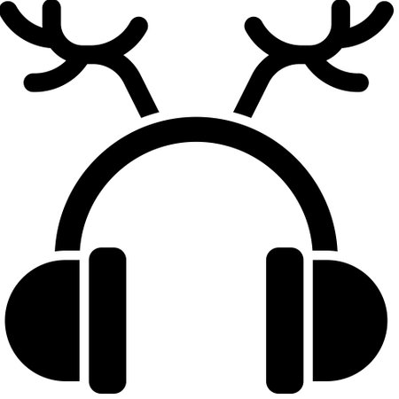 Earmuffs icon, a perfect Christmas related vector illustration. Bring warmth and joy to your projects with this festive graphic.のイラスト素材