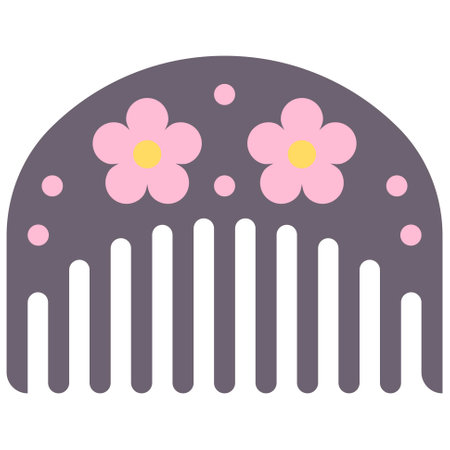 Japanese comb icon, Japanese New Year related vector illustrationのイラスト素材