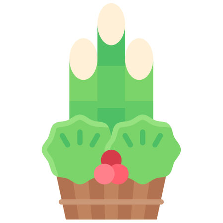 Kadomatsu or Japanese decorations icon, Japanese New Year related vector illustrationのイラスト素材