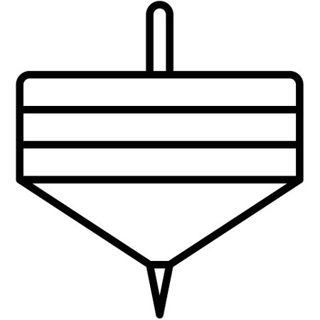 Japan Spinning Top or Koma icon, Japanese New Year related vector illustrationのイラスト素材