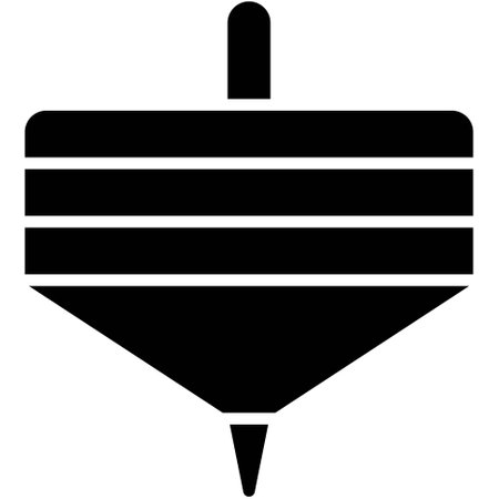 Japan Spinning Top or Koma icon, Japanese New Year related vector illustrationのイラスト素材