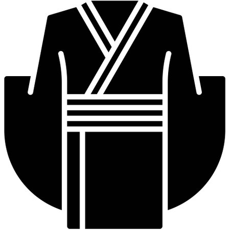 Kimono or Japanese garment icon, Japanese New Year related vector illustrationのイラスト素材