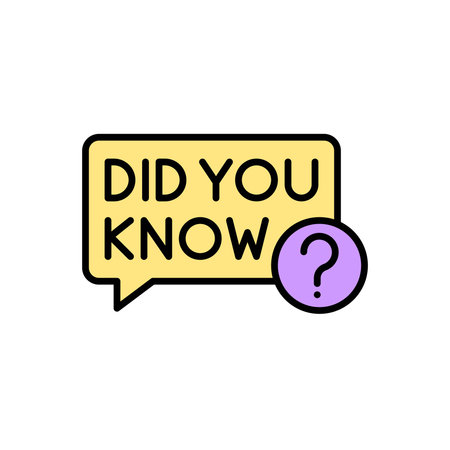 Fun Fact Label with Did You Know Quote in Cartoon Style Bubble Vector Illustrationのイラスト素材