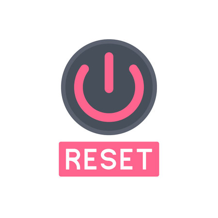 Reset Icon in Black Circle on White Background Vector Illustrationのイラスト素材