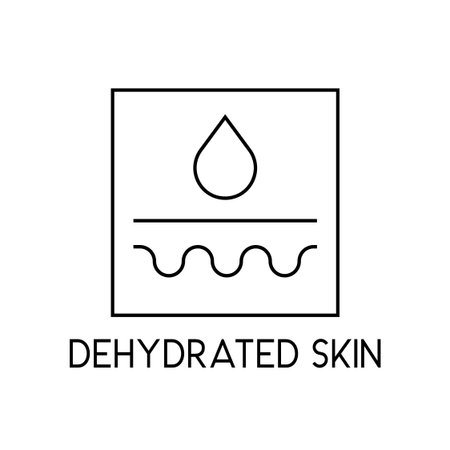 Dehydrated Skin Cosmetic Treatment Vector Illustrationのイラスト素材