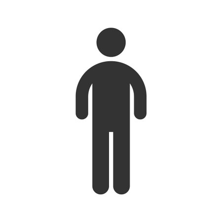 Simple Human Figure Icon Symbolizing Person or User Concept Vector Illustrationのイラスト素材