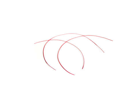 Nothing, anything; none, red, white, backgraund, three, obikect, abstract, tape,の写真素材