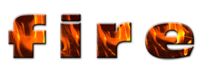 fire inscriptionの写真素材