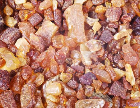 amber stone on white background Baltic Seaの写真素材