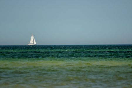 blue landscape Baltic Sea wallpaper postcart water