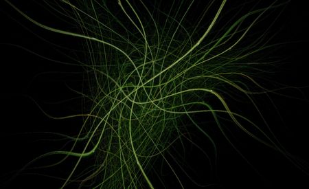 Abstract artificial computer generated iterative flame fractal art image
