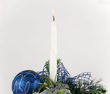 Christmas navy blue tree on white backgroundの写真素材