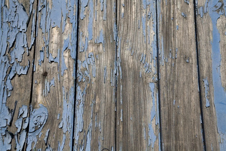 old wood blue painted textureの写真素材