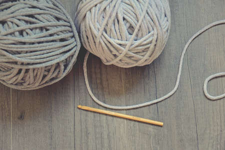 ball color cotton twine for needleworkの写真素材