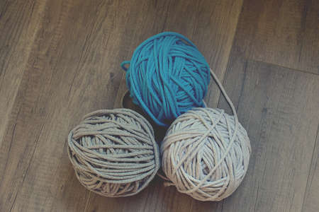 ball color cotton twine for needleworkの写真素材