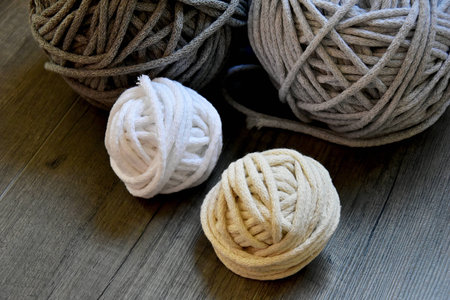ball color cotton twine for needleworkの写真素材