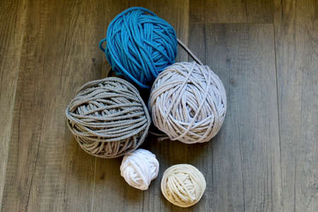 ball color cotton twine for needleworkの写真素材
