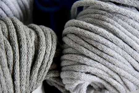 package with a colorful cord cotton for hand knittingの写真素材