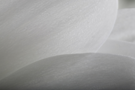 Petals of a beautiful white spring tulip flower close-upの写真素材