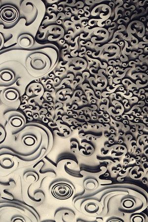 beautiful elegant abstract background decoration in circles in silver